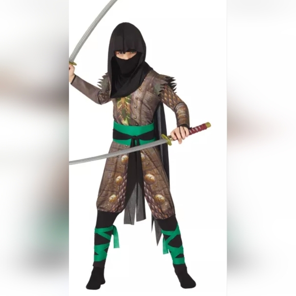 Kids Warrior Ninja Costume Kids size large. - Picture 1 of 6